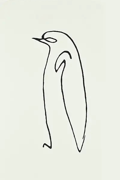 Pablo Picasso Line Drawing (Flamingo)